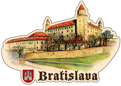 Magnetka obrysová Bratislavský hrad