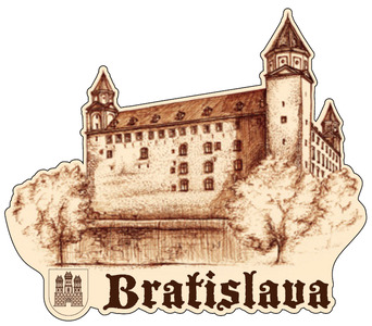 Magnetka obrysová Bratislavský hrad
