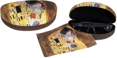 Veľké púzdro na okuliare s handričkou G. Klimt - Bozk