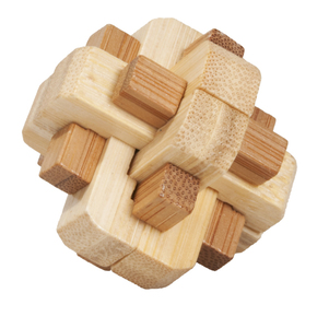 IQ test - 3D bambusové puzzle, zmiešaný uzol
