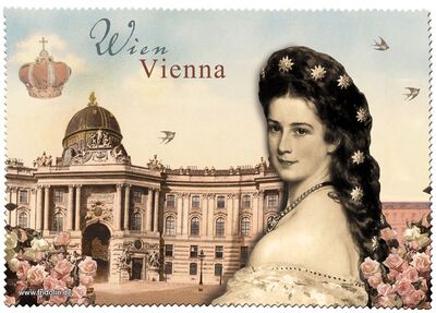 Handrička na čistenie okuliarov „Viedeň“ - Sisi a palác Hofburg