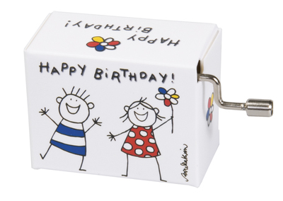 Hracia skrinka Happy Birthday - Chlapec & dievča