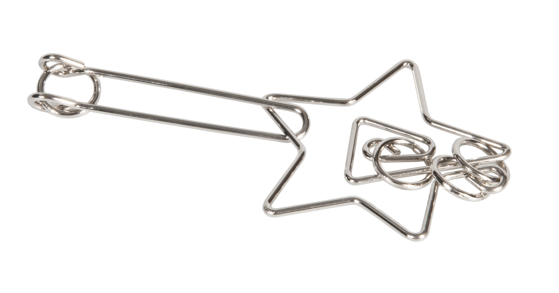 IQ test - kovové puzzle - hviezda