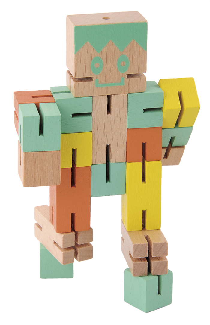 IQ test - Chlapec z puzzle - zelený/žltý/oranžový