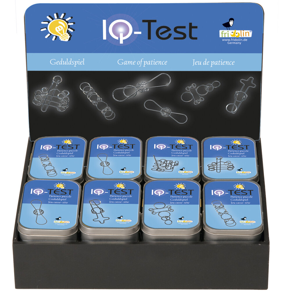 IQ test - Kovová skladačka - krabica