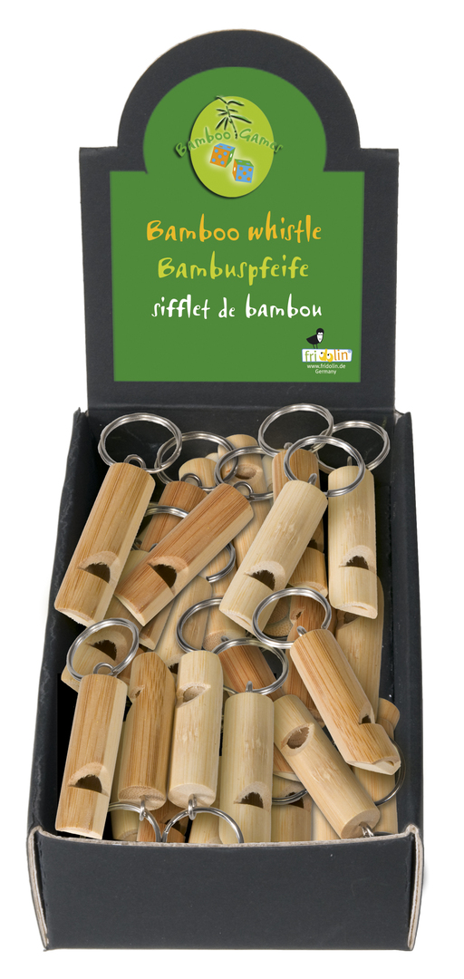 Bambusové píšťalky prívesok na kľúče - krabica