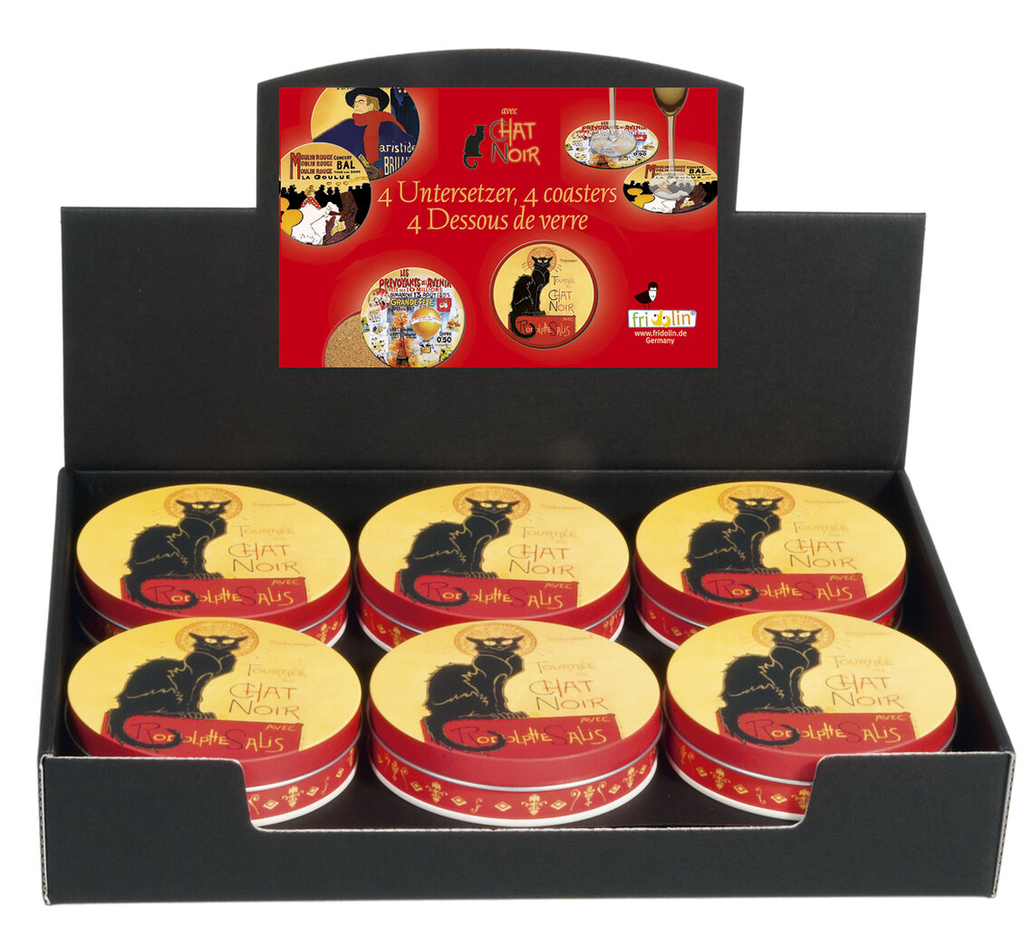 Podložky pod poháre Chat Noir - krabica
