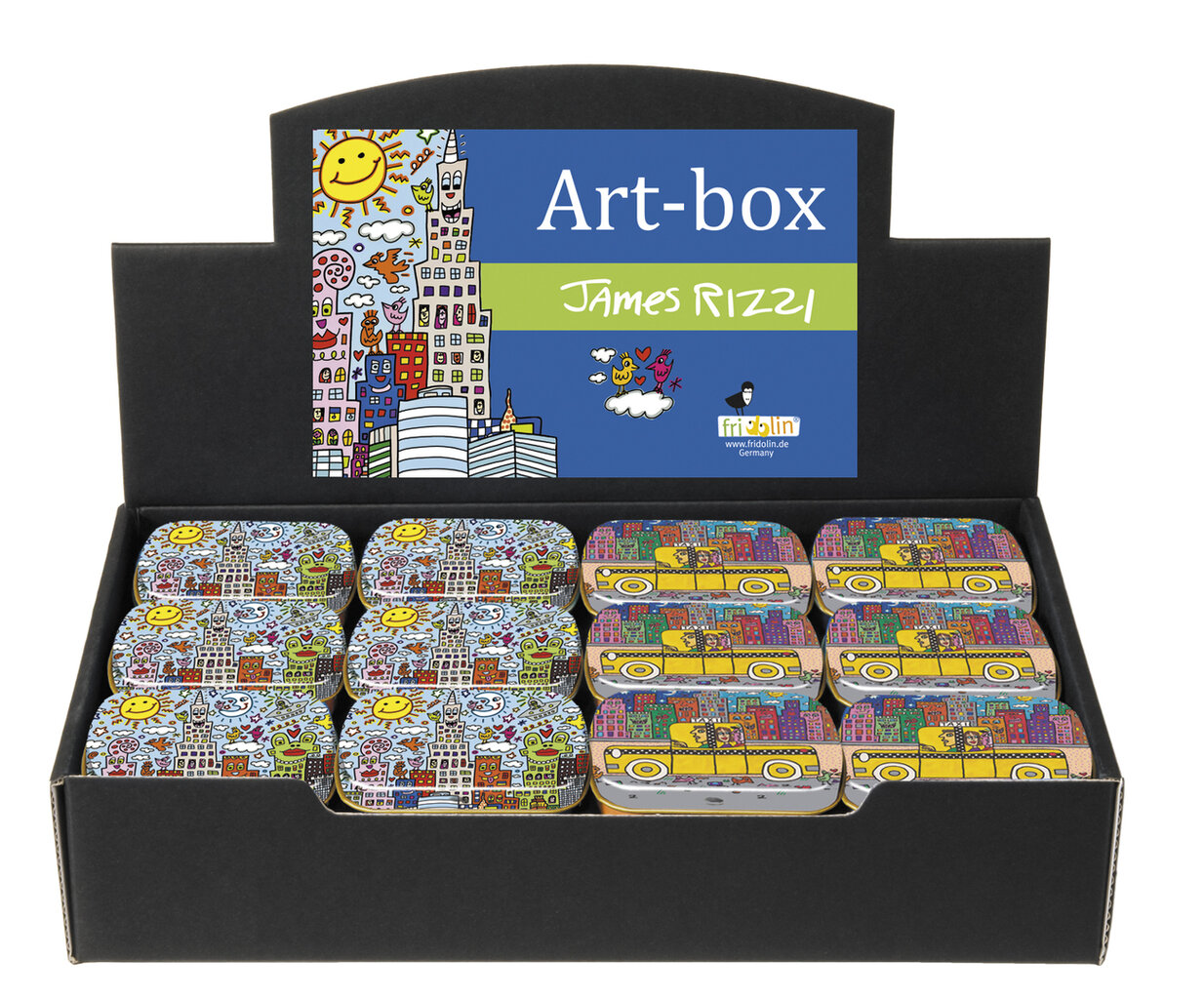 Mini plechová krabička James Rizzi - krabica