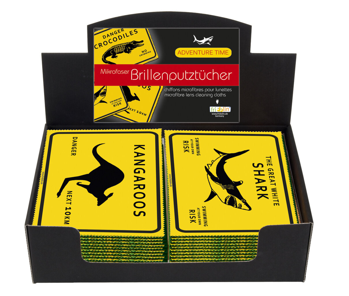 Handrička na čistenie okuliarov Adventure time - krabica