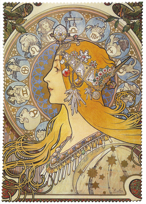 Handrička na čistenie okuliarov Alfons Mucha - Zodiak