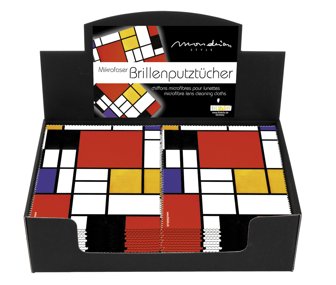 Handrička na čistenie okuliarov Modrian style - krabica