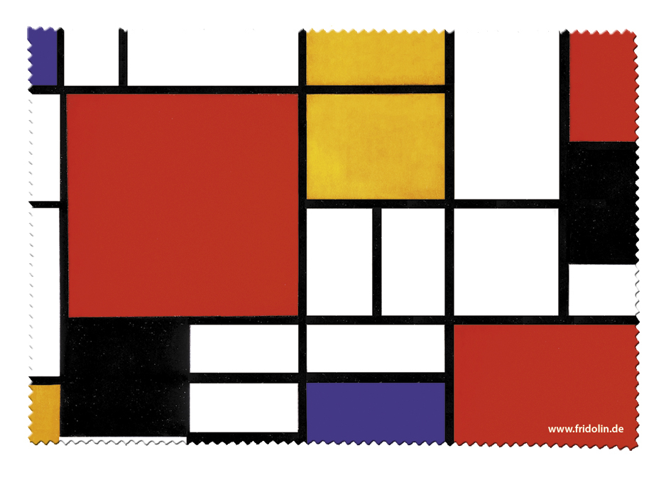 Handrička na čistenie okuliarov Modrian style - Bauhaus