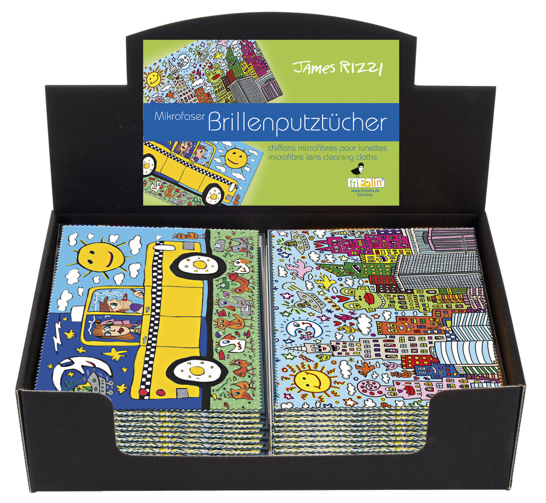 Handrička na čistenie okuliarov James Rizzi - krabica