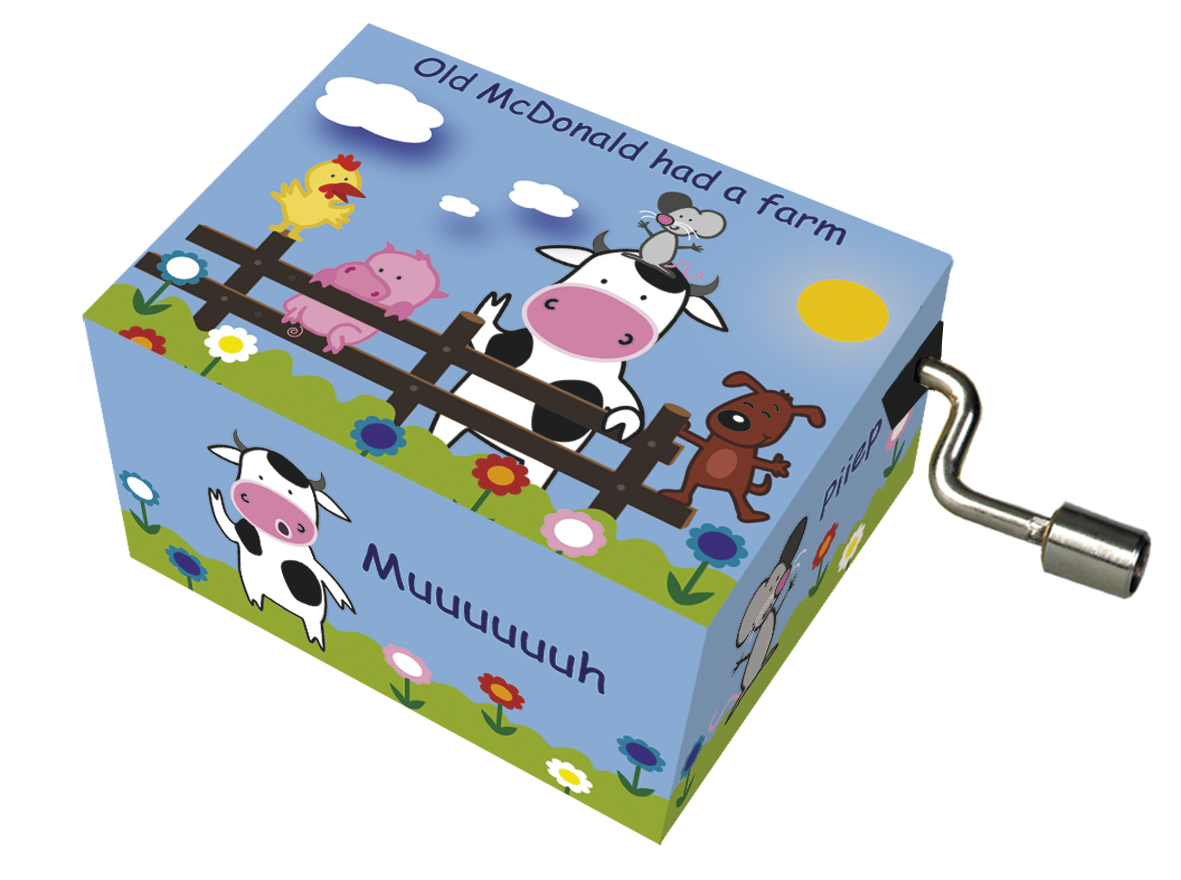 Hracia skrinka pre deti - Kravička pri plote