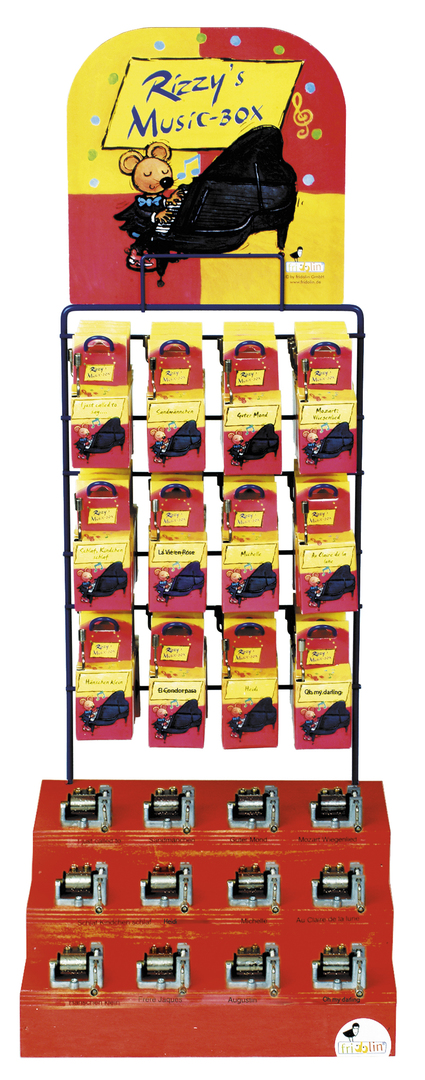 Hracia skrinka - červený stojan