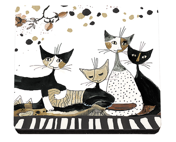 Podložka pod pohár Rosina Wachtmeister - Mačky sépia