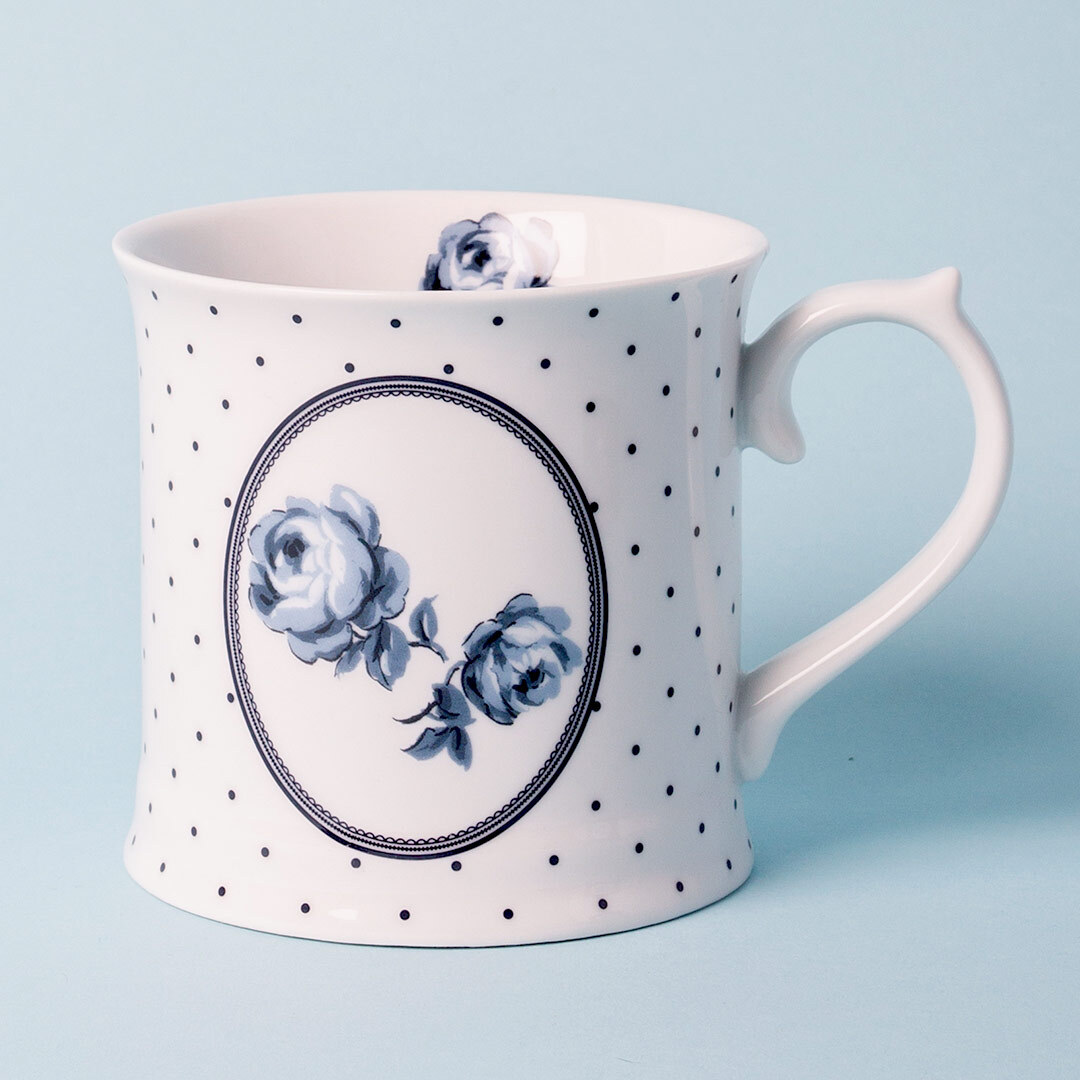 Porcelánový hrnček Vintage Indigo Katie Alice