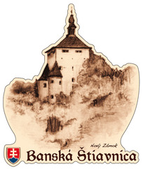 Magnetka obrysová Nový Zámok Banská Štiavnica