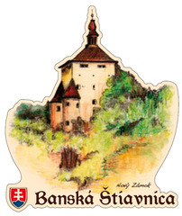 Magnetka obrysová Nový Zámok Banská Štiavnica