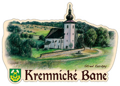 Magnetka obrysová Kremnické Bane - Stred Európy