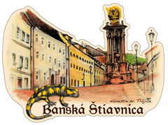 Magnetka obrysová Banská Štiavnica - Námestie sv. Trojice
