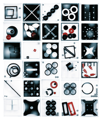 Malé puzzle - čierno/biele