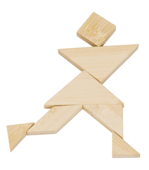 IQ test - 3D puzzle z bambusu - Tangram