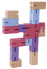 IQ test - Chlapec z puzzle - ružový/fialový/bledomodrý